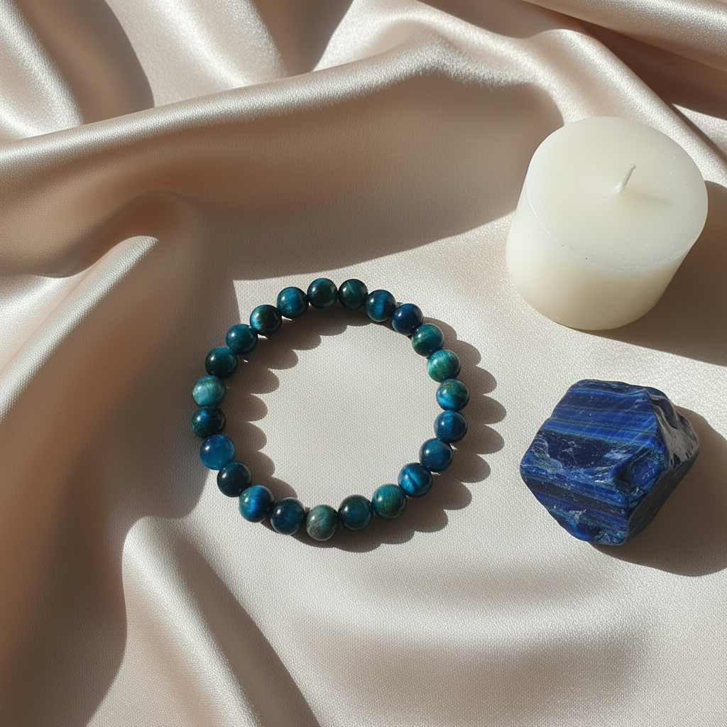 Pulseira Olho de Tigre Azul — Luz Reduzida